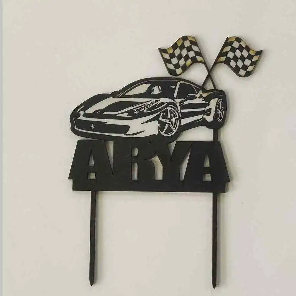 MDF Ferrari Themed Cake Topper